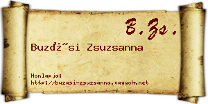 Buzási Zsuzsanna névjegykártya
